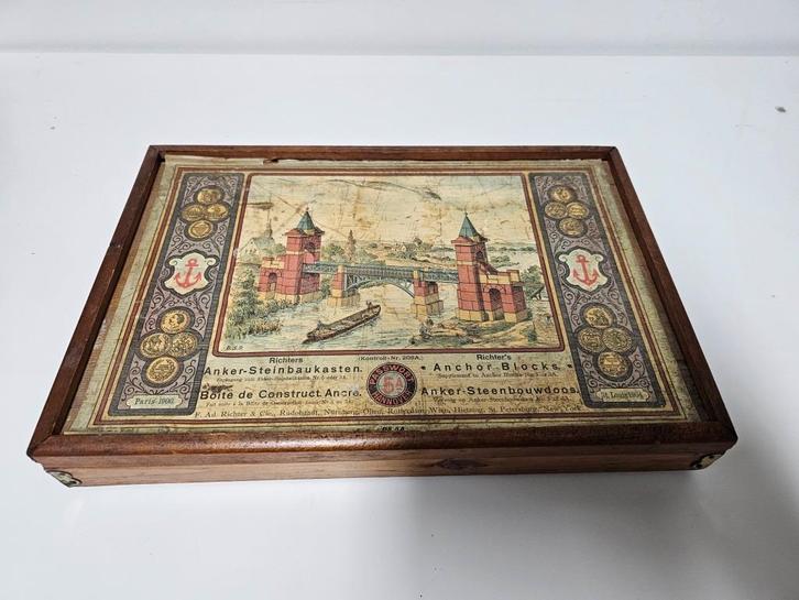 Richter’s Anker steenbouwdoos  voor €50,-!, Antiek en Kunst, Antiek | Speelgoed, Ophalen