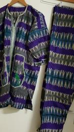 African suit traditional kaftan - pak paars blauw groen maat, Kleding | Heren, Nieuw, African Outfit, Maat 48/50 (M), Ophalen of Verzenden