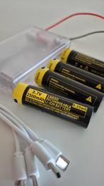 3.7v batteries 18650, 4 pieces, Verzenden, Nieuw, Oplaadbaar