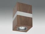 Plafondlamp GU10 hout met chroom, Ophalen, Nieuw, Metaal, Mooi