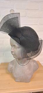 Zwart Sisal Hoedje met Strik, Kleding | Dames, Hoeden en Petten, Ophalen of Verzenden