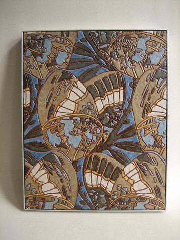 2. Keramisch kunstwerk tegel vlinders Frouwien Visser beschikbaar voor biedingen