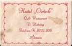 Almen Hotel 'Ovink' suikerzakje 60er jaren, Verzamelen, Suikerzakjes, Ophalen of Verzenden, Nederland