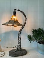 Design Art Nouveau tafellamp lamp antiek, Gebruikt, 50 tot 75 cm, Metaal, Ophalen