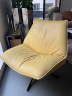 2 Lederland Gele Leren Fauteuils, Huis en Inrichting, Fauteuils, Ophalen, Gebruikt, Leer, 75 tot 100 cm
