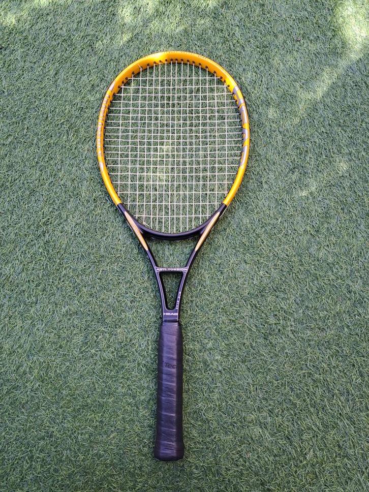 HEAD i.Speed midplus anti torsion tennisracket L4 geel-zwart, Sport en Fitness, Tennis, Gebruikt, Racket, Head, L4, Ophalen of Verzenden