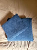 Dekbedovertrek 200x200/220cm flanel melange blauw, Blauw, Dekbedovertrek, Tweepersoons, Ophalen of Verzenden