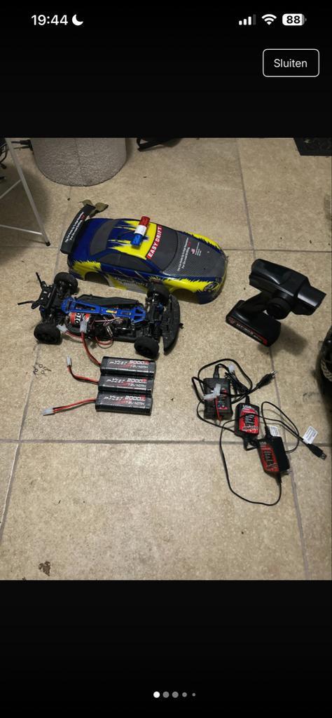 Himoto 1:10 RC Auto - Onderdelen/Accu's, Hobby en Vrije tijd, Modelbouw | Radiografisch | Auto's, Gebruikt, Elektro, Schaal 1:10