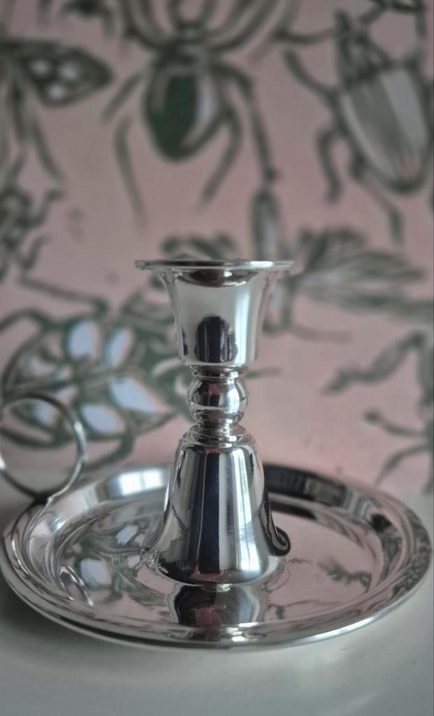 Zilveren blaker kandelaar 1e gehalte zilver 54 gr met keuren, Antiek en Kunst, Antiek | Goud en Zilver, Zilver, Ophalen of Verzenden