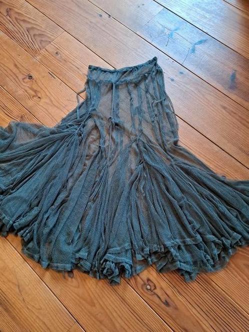Bijzonder mooie tule (onder)rok met ophaaltjes, Kleding | Dames, Rokken, Zo goed als nieuw, Maat 38/40 (M), Groen, Onder de knie