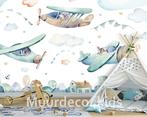 Vliegtuigen behang kinderkamer, babykamer, *Muurdeco4kids, Kinderen en Baby's, Verzenden, Nieuw, Wanddecoratie
