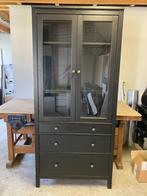IKEA Vitrinekast Hemnes Donkerbruin, Ophalen, 50 tot 100 cm, Zo goed als nieuw, 150 tot 200 cm