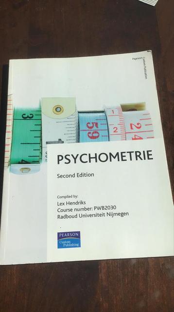 Psychometrie Second Edition Lex Hendriks Radboud Uni beschikbaar voor biedingen