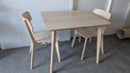 Ikea Lisabo eettafel en twee stoelen, Ophalen, 50 tot 100 cm, 50 tot 100 cm, Zo goed als nieuw