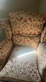 Engelse fauteuil met hocker., Ophalen, Hout, Gebruikt, Eenpersoons