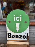 Benzol BP oud emaille reclamebord, Verzamelen, Merken en Reclamevoorwerpen, Ophalen, Reclamebord, Gebruikt, .
