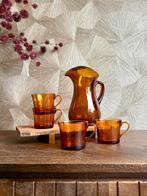 Vintage 70s waterkan met kop & schotel | set van 5, Ophalen of Verzenden