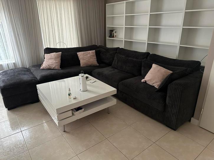 Witte Midden Salon Tafel, Huis en Inrichting, Banken | Bankstellen, Zo goed als nieuw, Tweepersoons, Minder dan 150 cm, 75 tot 100 cm