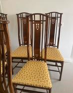 Set van 6 Italiaanse eetkamer design stoelen, Huis en Inrichting, Stoelen, Ophalen, Gebruikt, Bruin, Vijf, Zes of meer stoelen