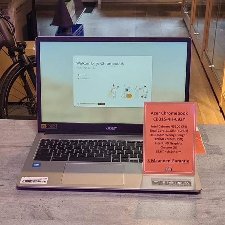 Acer Chromebook CB315-4H-C92Y 4GB/128GB eMMC Chrome OS, Computers en Software, Chromebooks, Zo goed als nieuw