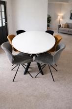 6 gekleurde eetkamerstoelen Zuiver, Huis en Inrichting, Ophalen, Zo goed als nieuw, Grijs, Twee