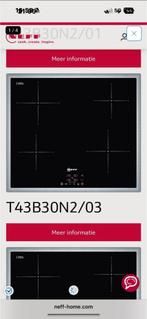 Neff Inductie Kookplaat - Perfect voor elke keuken!, Ophalen, Gebruikt, 4 kookzones, Energieklasse A of zuiniger