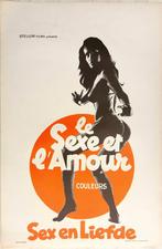 SEX EN LIEFDE vintage 1972 popart filmposter striptease, Zo goed als nieuw, Rechthoekig Staand, Film en Tv, Verzenden
