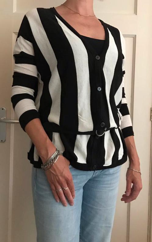 Oversized vest met diepe V-hals, H&M (Nieuw), Kleding | Dames, Truien en Vesten, Nieuw, Maat 36 (S), Zwart, Ophalen of Verzenden