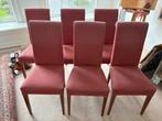 Mooie set van 6 rode eettafelstoelen, Ophalen