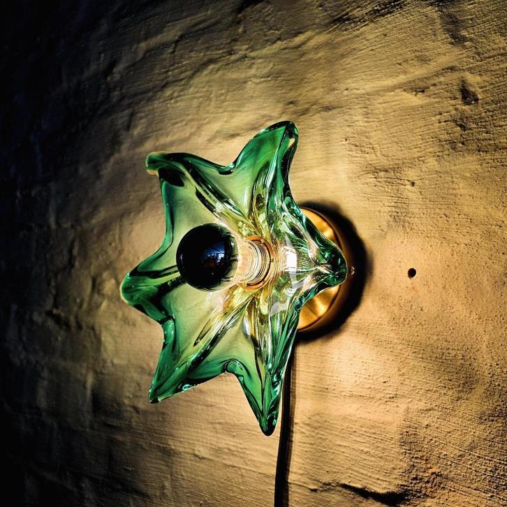 Vintage Murano glazen wandlamp., Huis en Inrichting, Lampen | Wandlampen, Ophalen of Verzenden