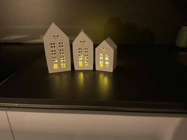 Huisjes (keramiek/gips), Huis en Inrichting, Woonaccessoires | Kandelaars en Kaarsen, Nieuw, Minder dan 25 cm, Overige materialen