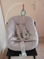 Stokke Tripp Trapp newbornset (antraciet) incl Toy Hanger, Ophalen of Verzenden, Zo goed als nieuw, Meegroeistoel, Gordel(s)