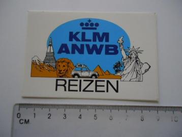 sticker oud KLM ANWB reizen retro parijs new york usa ny  beschikbaar voor biedingen