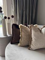 Mooie sierkussens en poef claudi style, Huis en Inrichting, Ophalen of Verzenden, Nieuw, Beige, Vierkant