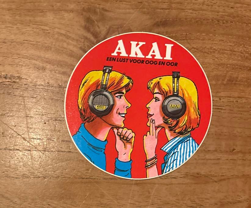 Vintage AKAI Sticker - Jaren 80, Verzenden, Gebruikt, Merk
