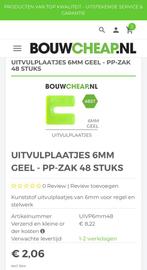 Uitvulplaatjes direct van producent, Doe-het-zelf en Verbouw, IJzerwaren en Bevestigingsmiddelen, Ophalen of Verzenden, Nieuw