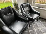 2 zwarte fauteuils van Kare Design, 75 tot 100 cm, Kunststof, 75 tot 100 cm, Zo goed als nieuw
