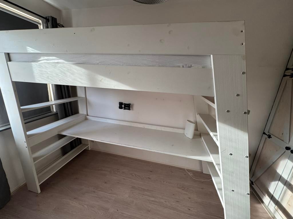 Hoogslaper kind 200x90 met bureau, Huis en Inrichting, Slaapkamer | Stapelbedden en Hoogslapers, Gebruikt, Hoogslaper, 90 cm, 200 cm
