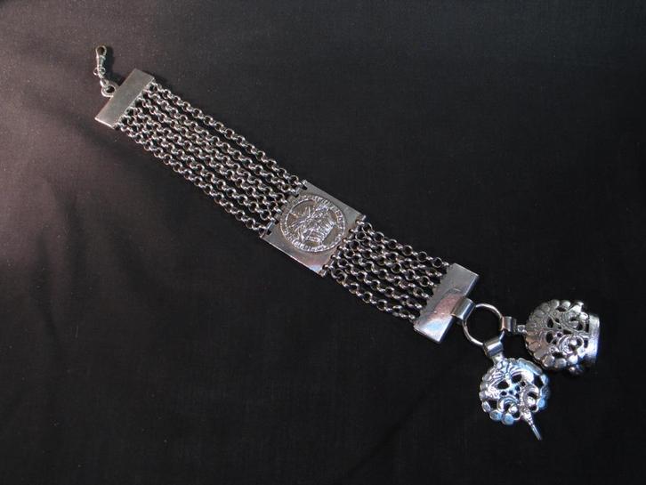 Chatelaine antiek zilver Meppel D. Kluin 1890. 2150, Antiek en Kunst, Antiek | Goud en Zilver, Zilver, Ophalen of Verzenden