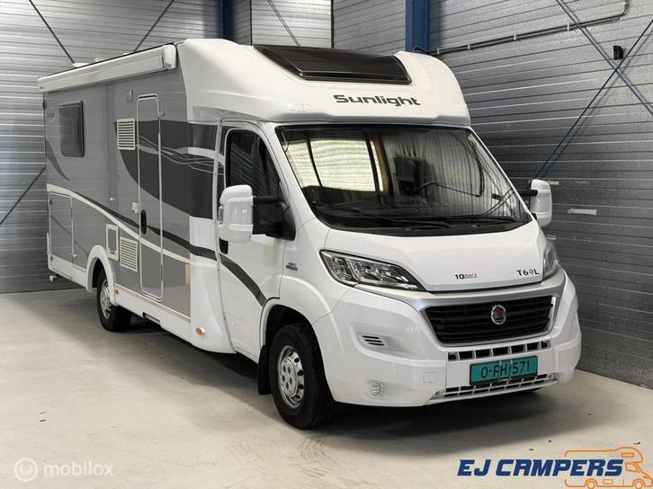 Fiat Sunlight/Carado T69L Queensbed!, Caravans en Kamperen, Campers, Bedrijf, Half-integraal, Sunlight, Diesel, Handgeschakeld