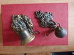 Set van 2 Brons/messing deurklingels (535 gram), Verzenden