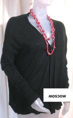 MOSCOW 🍂 openvallende linnen mix vest mt XS, Verzenden, Zwart, Maat 34 (XS) of kleiner, Moscow