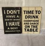 Set van 2 Houten Wandborden., Ophalen of Verzenden, Nieuw