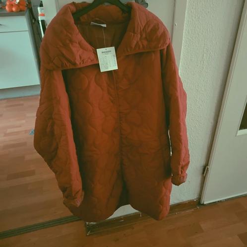 Dames jas maAt 52, bruin en rood, Kleding | Dames, Grote Maten, Nieuw, Jas of Mantel, Bruin, Ophalen of Verzenden