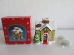 vintage Russ Berrie Kersthuisje waxinelichthouder, Ophalen of Verzenden, Zo goed als nieuw