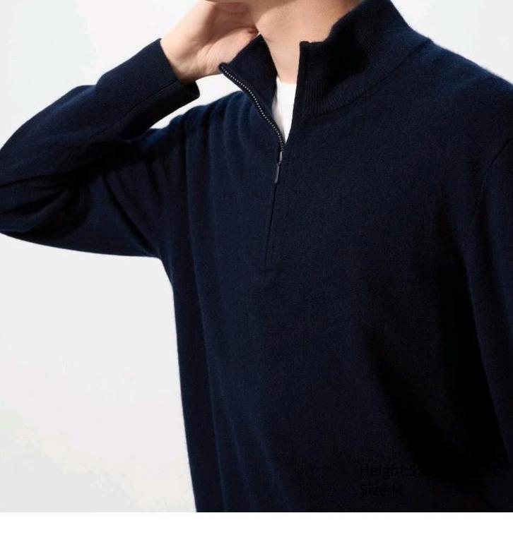 Nieuwe cashmere zip trui maat M - Uniqlo navy blue, Kleding | Heren, Truien en Vesten, Nieuw, Blauw, Ophalen of Verzenden