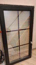 kunstof kozijn zwart  met roede, Kunststof, Raamkozijn, Zo goed als nieuw, 150 tot 225 cm