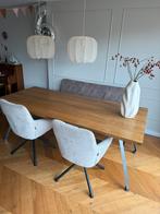 Massief eikenhouten tafel, Huis en Inrichting, Tafels | Eettafels, Ophalen, 200 cm of meer, 50 tot 100 cm, Zo goed als nieuw