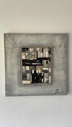 Twee Abstracte Schilderijen, Gesigneerd Kunstwerk, Uniek, Ophalen of Verzenden