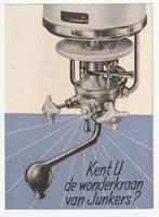 Junkers wonderkraan / gijser oude folder, Verzenden, Gelezen, Folder
